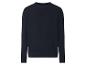 Heren marineblauwe gebreide trui met een subtiel textuurpatroon