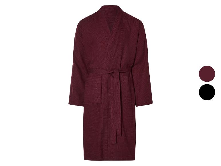 Bordeaux badjas met ceintuur.