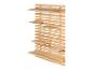Houten wandrek met vijf planken in lichte houtkleur.