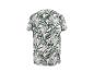 T-shirt met korte mouwen en tropische print van palmbladeren en bloemen.
