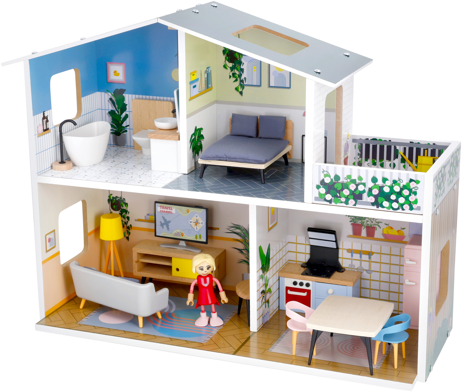 LUPILU Houten poppenhuis
