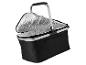 Topmove zwarte koelmand met zilveren binnenvoering, ideaal voor picknicks.