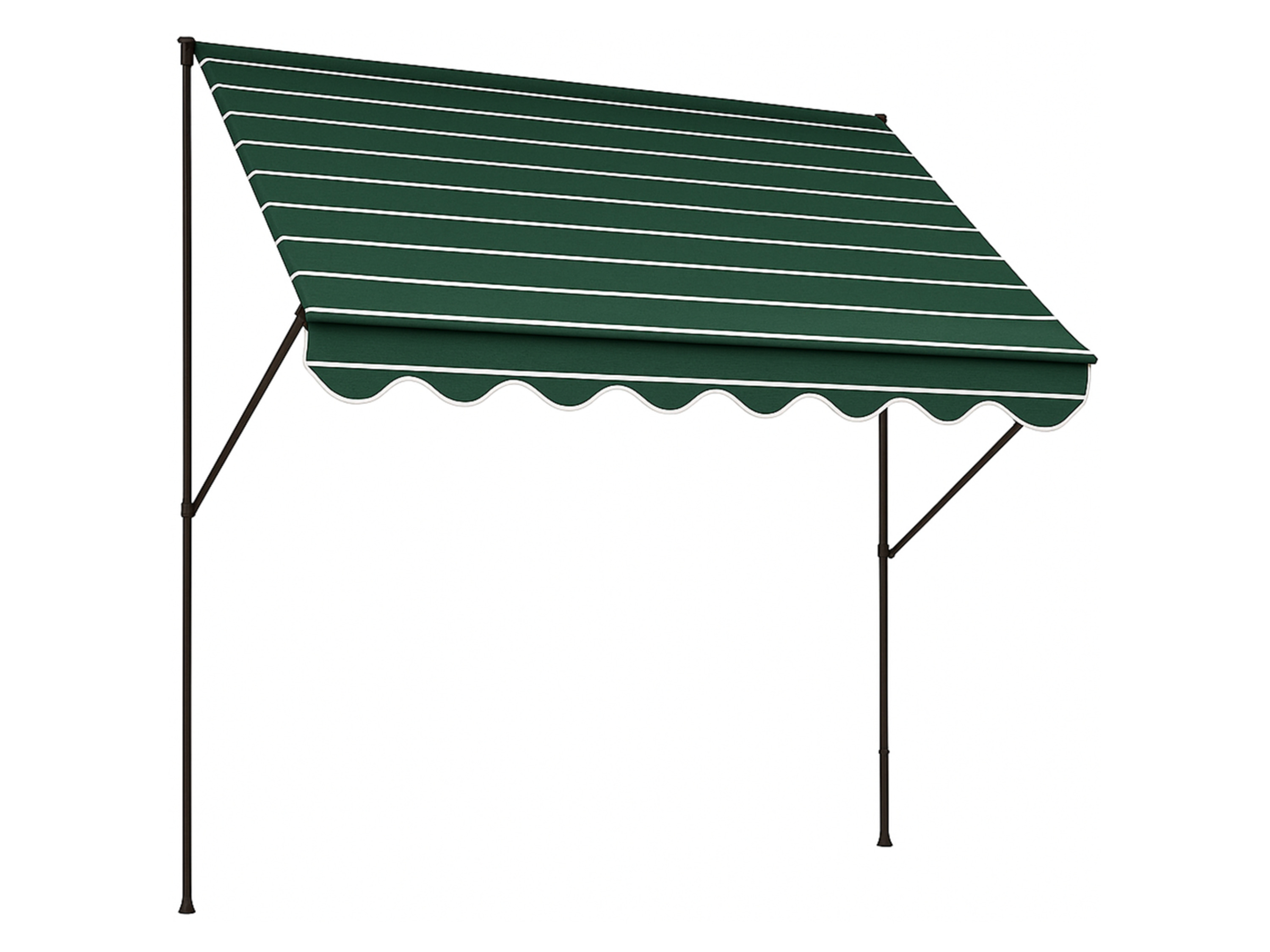 ANGERER Klemluifel (groen met krijtstrepen beige, 200 cm breit)