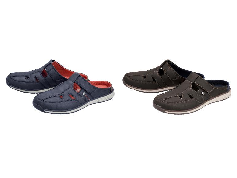 Heren sandalen in marineblauw en bruin