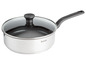 Een Tefal kookpan met glazen deksel.
