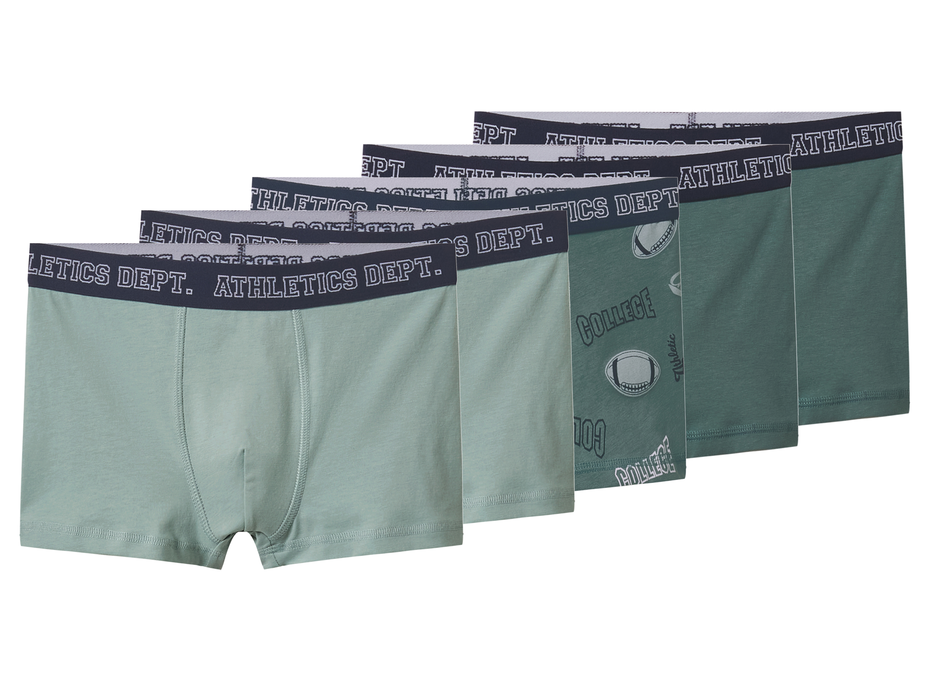 esmara Set van 5 kinder boxers (Groen, 134/140)