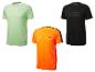 Crivit T-shirts: lichtgroen, oranje, zwart met eco-print.