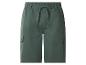 Groene heren cargoshorts met elastische tailleband.