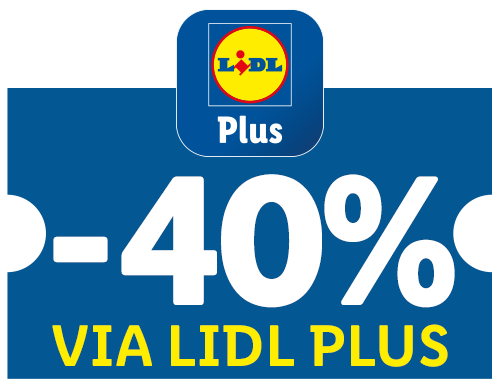 Label: -40% via Plus