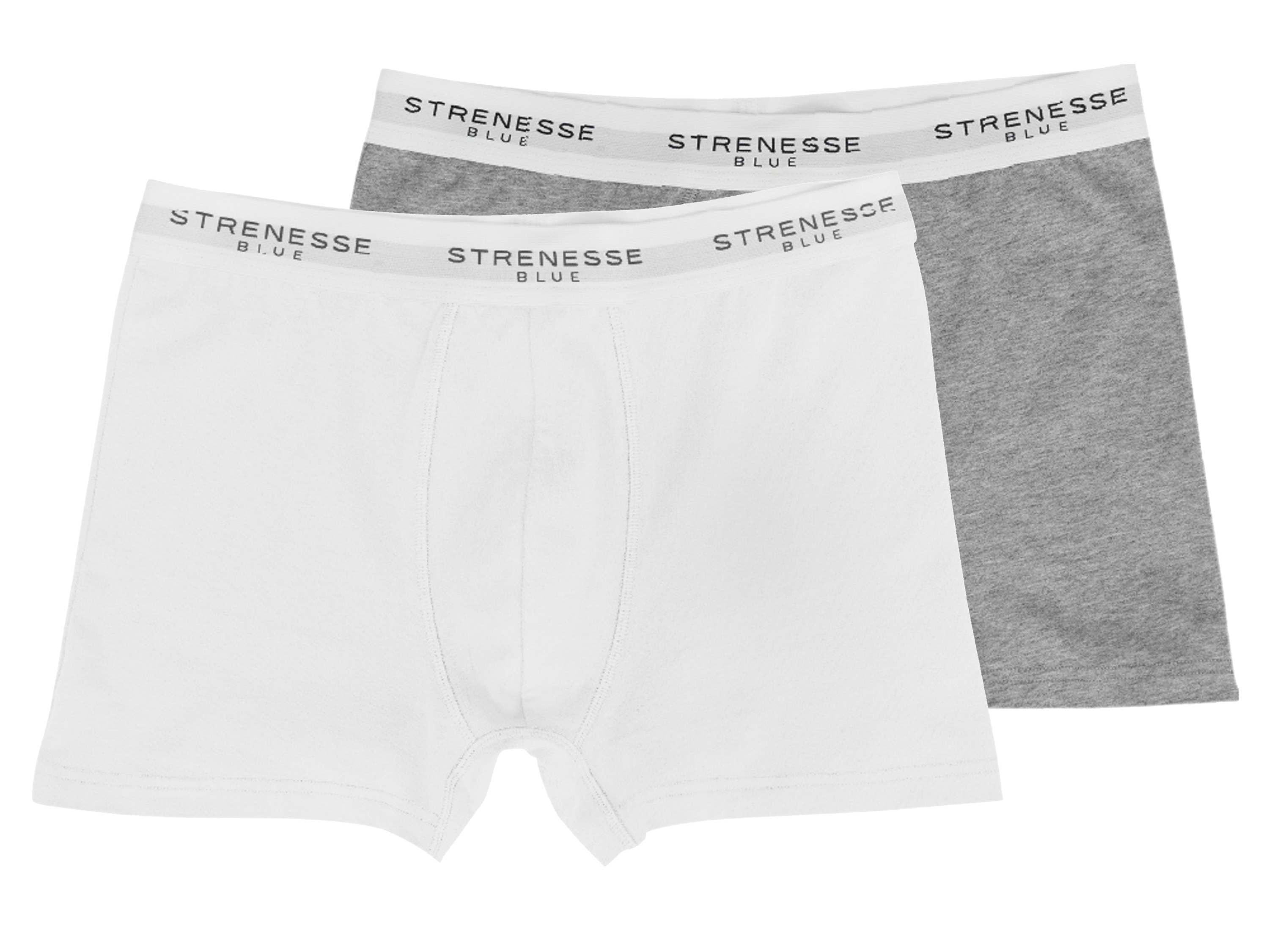 Strenesse Blue Set van 2 heren boxers (Grijs/wit, L)