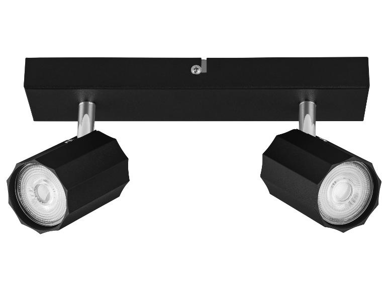 Zwarte dubbele LED-spot.
