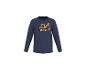 Blauw kinder shirt met lange mouwen en gele graafmachine print