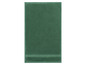 Een donkergroene handdoek met een geborduurde rand.