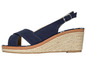 Blauwe espadrilles met slingback.
