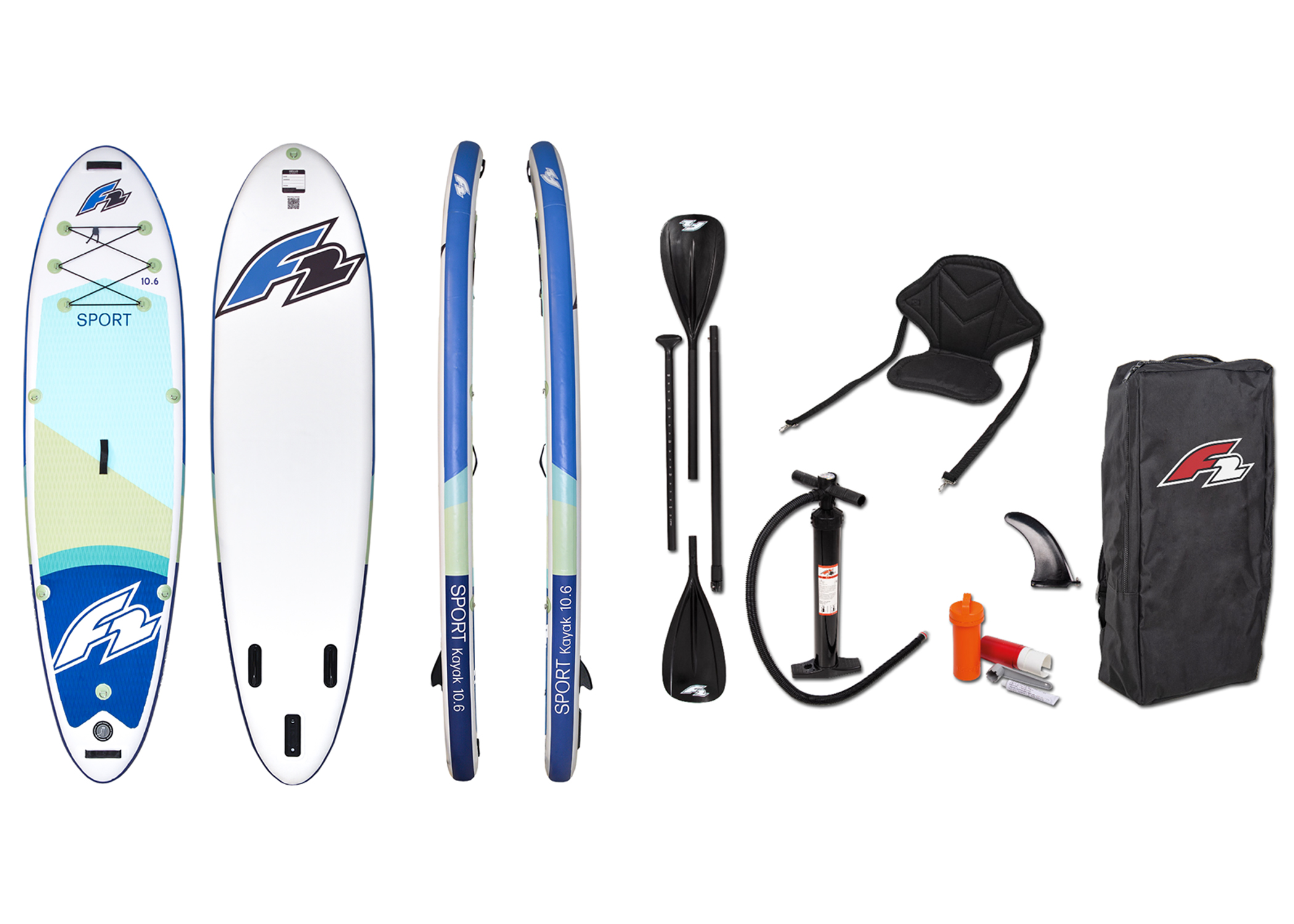 F2 Opblaasbaar SUP-board Sport Kajak incl. accessoires