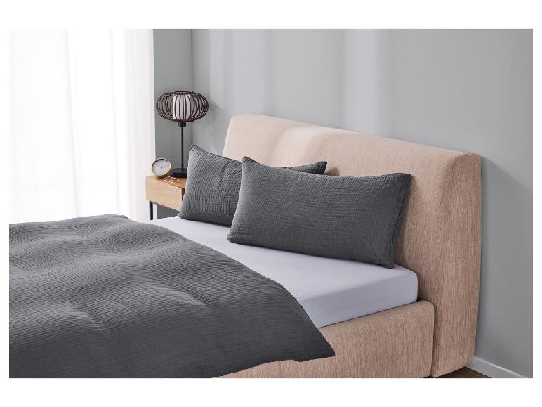 Blumtal Kissenbezug 80x80 mit Hotelverschluss - 2er Set Kissenbezüge, Braun, Kopfkissenbezug aus