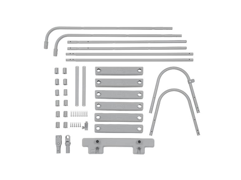 Set buizen en onderdelen voor grijze structuur.
