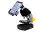 National Geographic microscoop met smartphonehouder die blauwe cellen toont