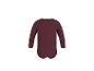 Baby romper met lange mouwen, donkerrood, achteraanzicht