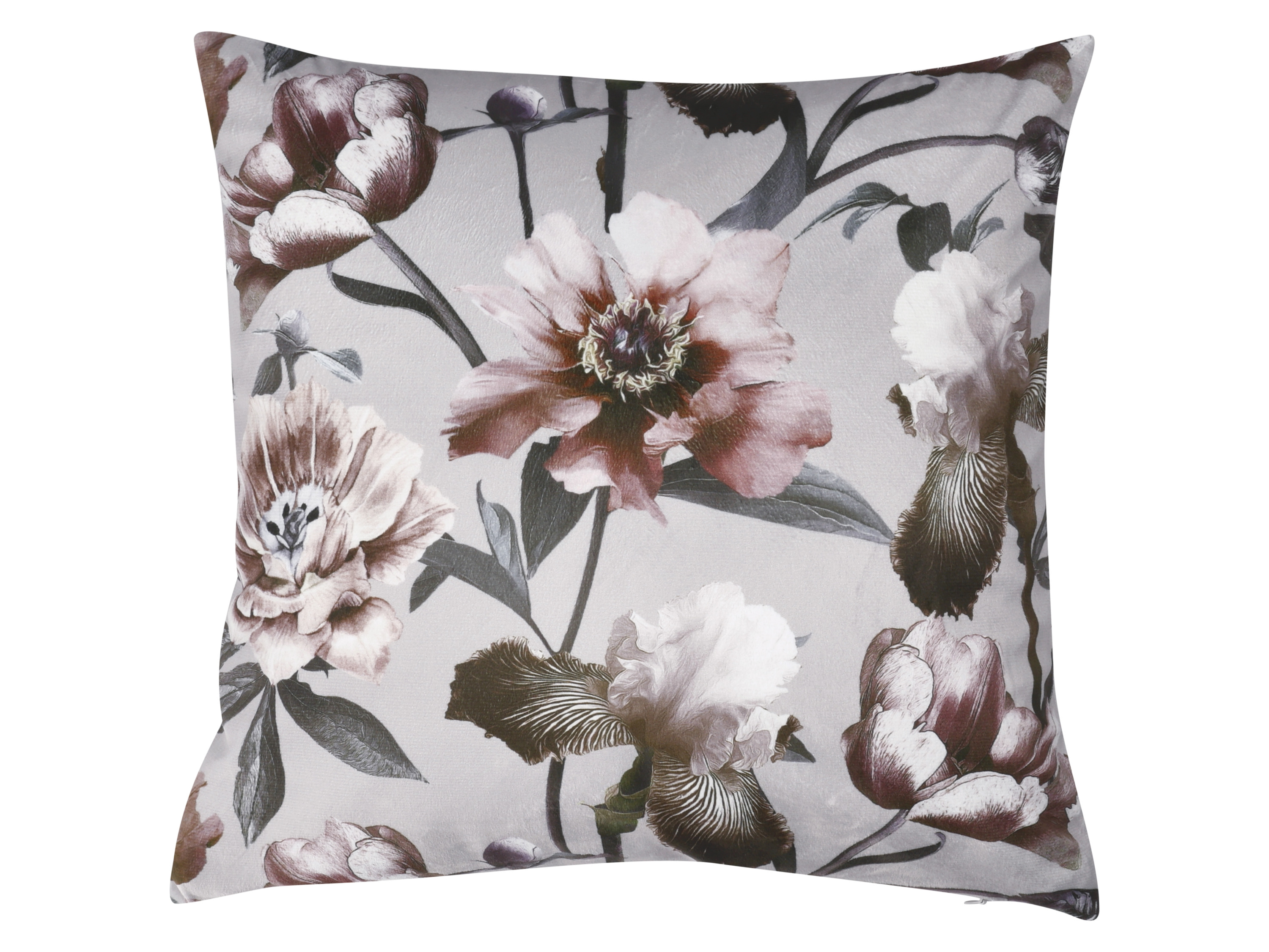 LIVARNO Kussenhoes 40 x 40 cm (Bloemen beige)