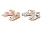 Twee paar roze en zilveren sandalen van het merk 'Ipanema'.