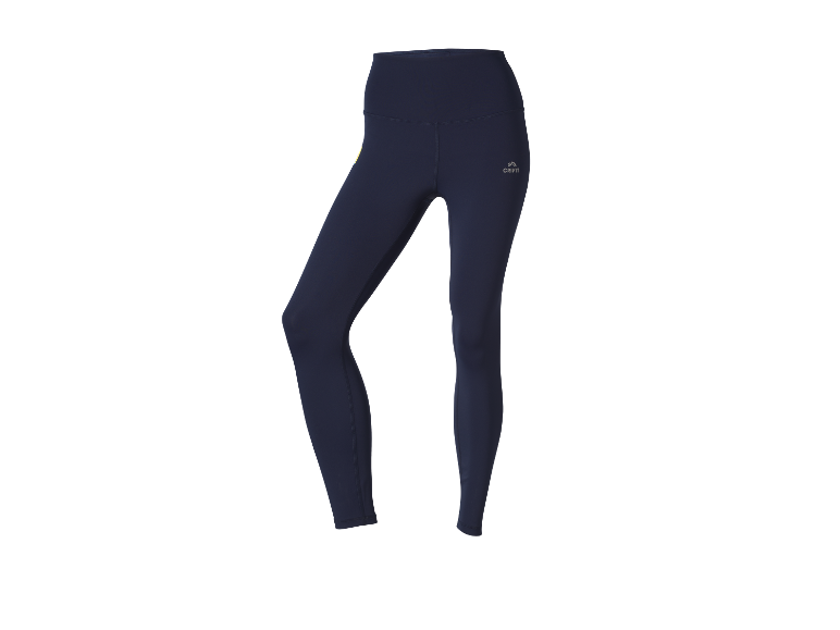 Donkerblauwe Crivit sportleggings.