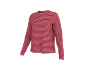 Rood gestreept shirt met lange mouwen en ronde hals.