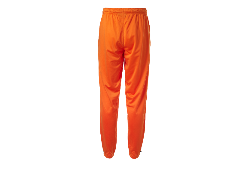 Oranje joggingbroek met elastische tailleband.