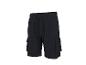 Zwarte heren cargoshorts met trekkoord in de taille.