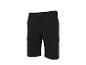 Zwarte cargoshorts met zijzakken en een knoop in de taille.