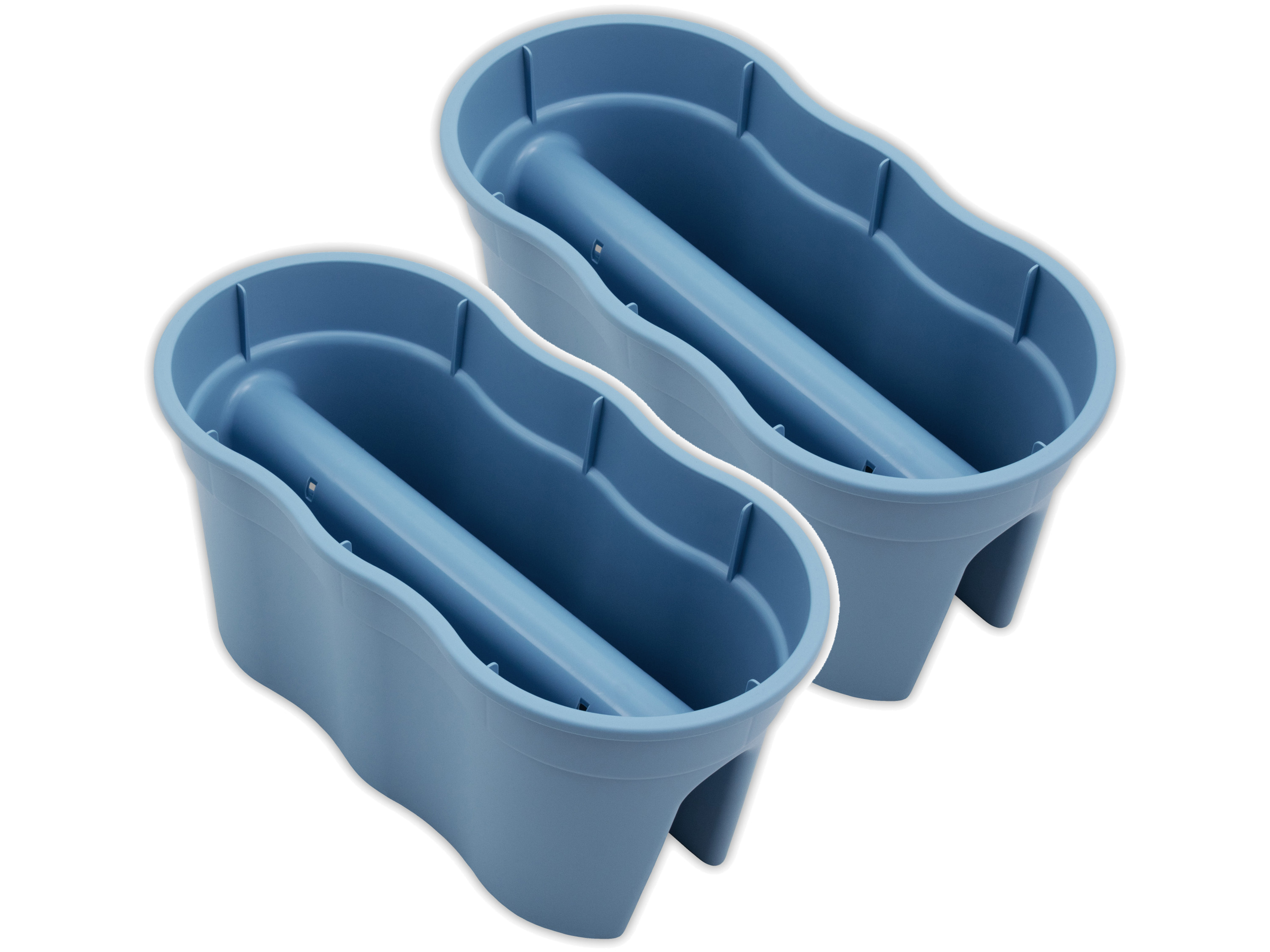 KHW Balkonbak Flowerclip XL, 2-delige set (zeeblauw) afbeelding
