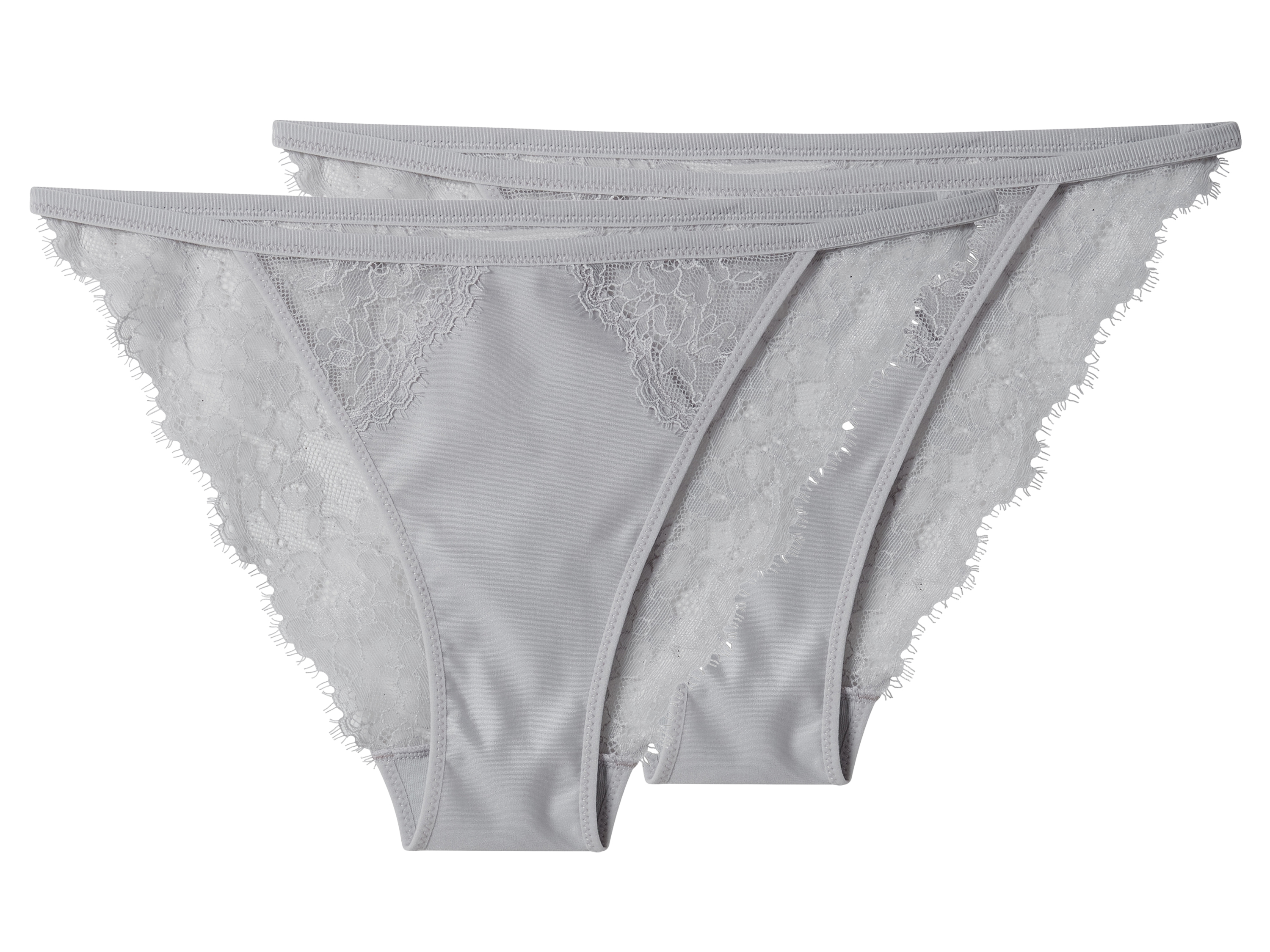 esmara Set van 2 dames slips (Zilver, M (40/42))