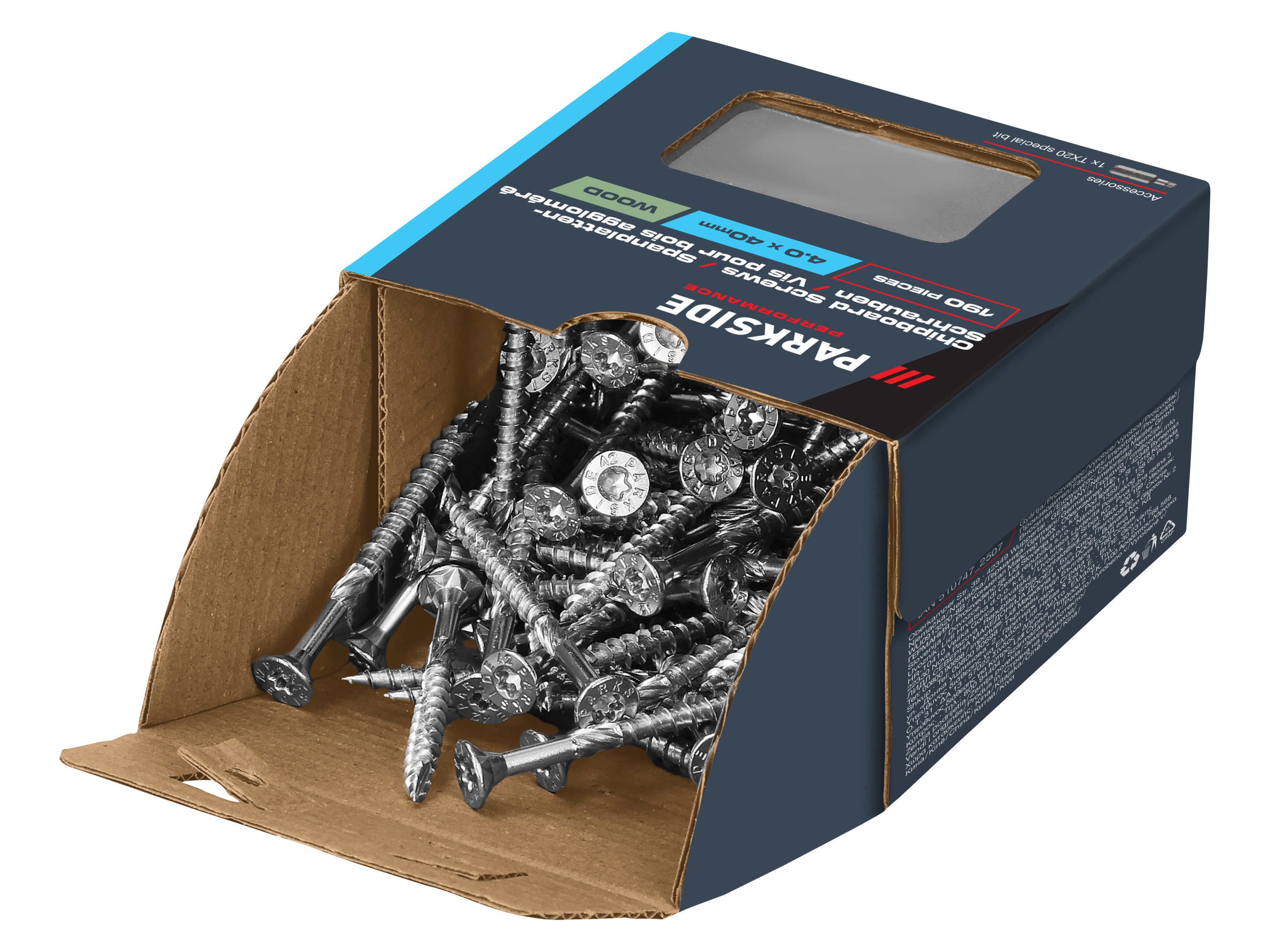 PARKSIDE PERFORMANCE Spaanplaatschroeven (4,0 x 40 mm, TG)