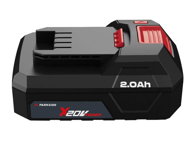 PARKSIDE X 20V Team 2.0Ah accu in zwart en rood design