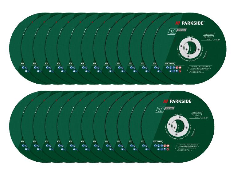 Set van twintig Parkside metaalsnijschijven.