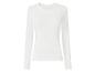 Wit geribbeld shirt met lange mouwen voor dames