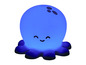 Een blauwe octopusvormige nachtlamp.