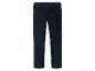 Donkerblauwe corduroy broek met rechte pijpen en knoopsluiting