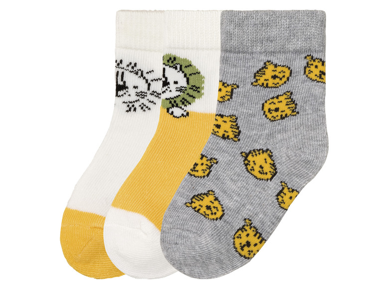Ga naar volledige schermweergave: lupilu® Babyjongens sokken, 3 paar, met bio-katoen - afbeelding 7
