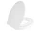 Een wit toiletbril met een softclose functie.