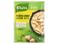Verpakking van kruiden voor kalkoenragout in roomsaus, met uien en bieslook.