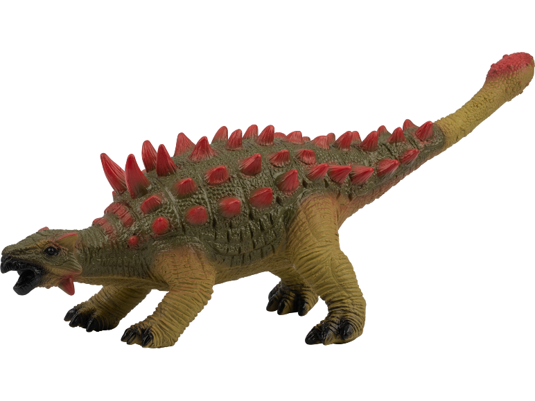 Ankylosaurus dinosaurus speelgoed met rode stekels