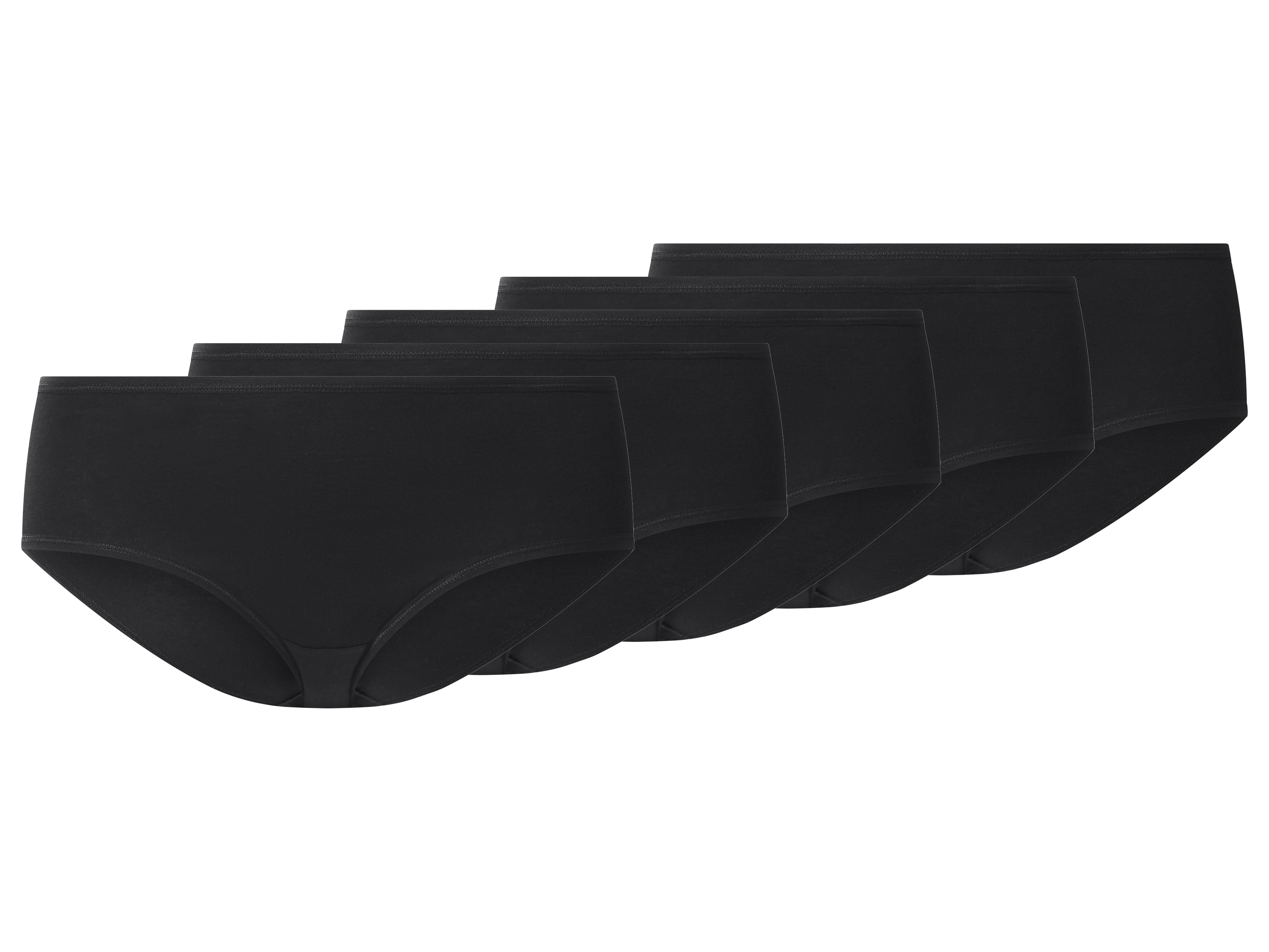 esmara Set van 5 dames hipsters - Plus size (Zwart, 3XL (56/58))