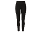 Zwarte sportlegging voor dames met zijzakken.