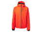 Oranje herenjas met capuchon en zwarte ritsen