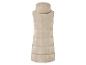Beige gewatteerde vest met capuchon