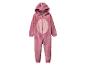 Roze onesie pyjama met capuchon met eenhoornhoorn en oren.