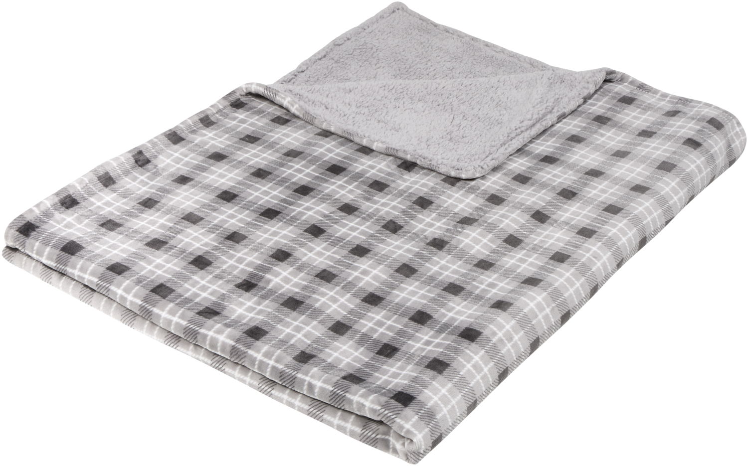 LIVARNO Plaid, 150 x 200 cm (Grijs/geruit)