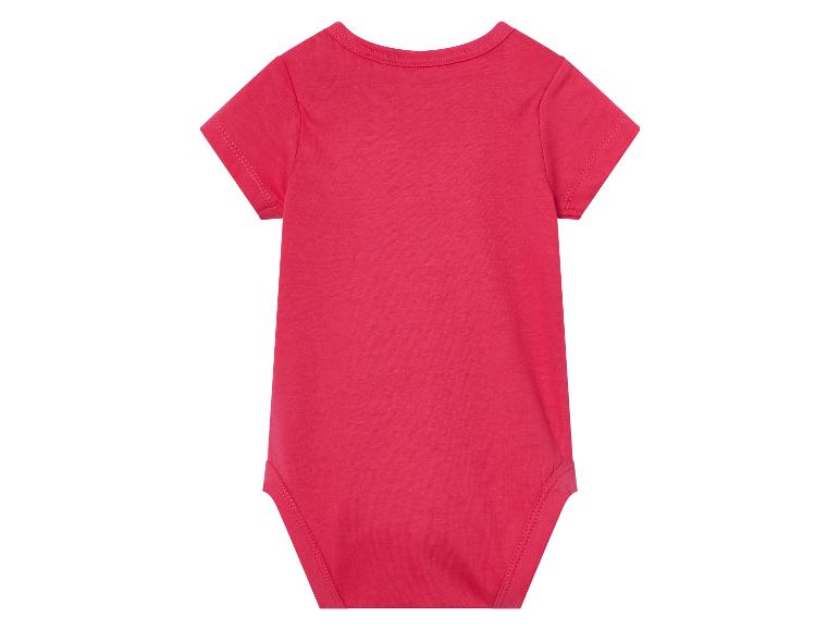 Roze baby body, achterkant.