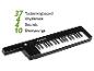 Zwart elektronisch keyboard met 37 toetsen, 4 ritmes, 4 geluiden en 10 demotracks.